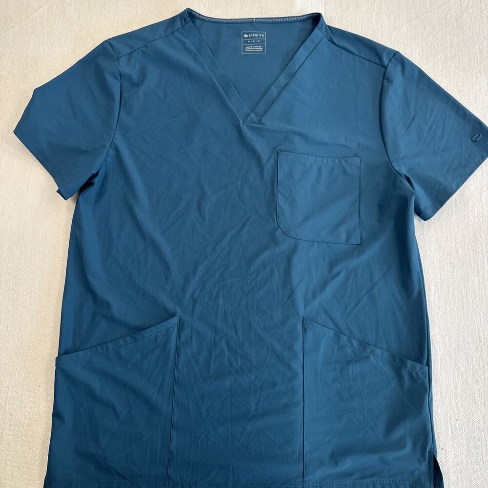 Infinity Womens Scrub Top Sz M